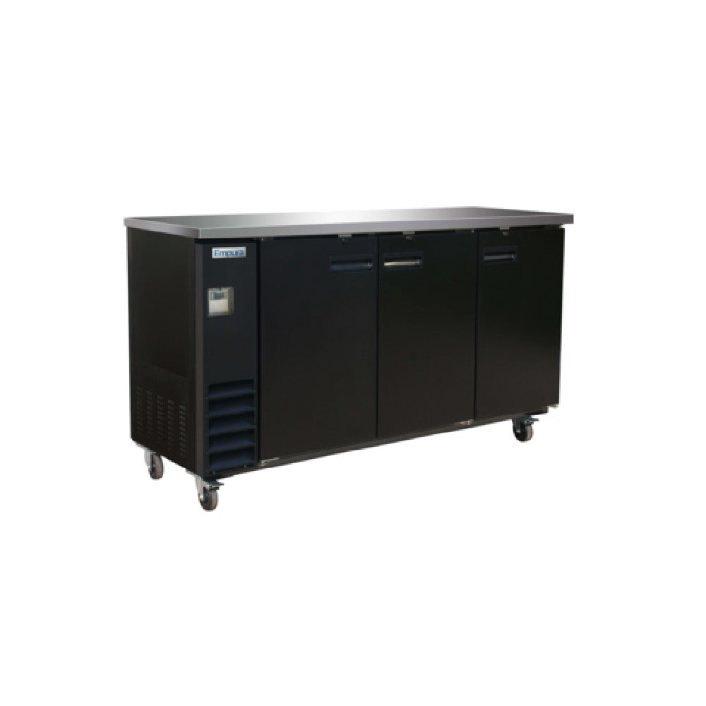 Empura E-KBB70-3-24 - Back Bar Cooler, 3 Swing Solid Doors, 73"W X 24 7/16"D X 41 3/4"H