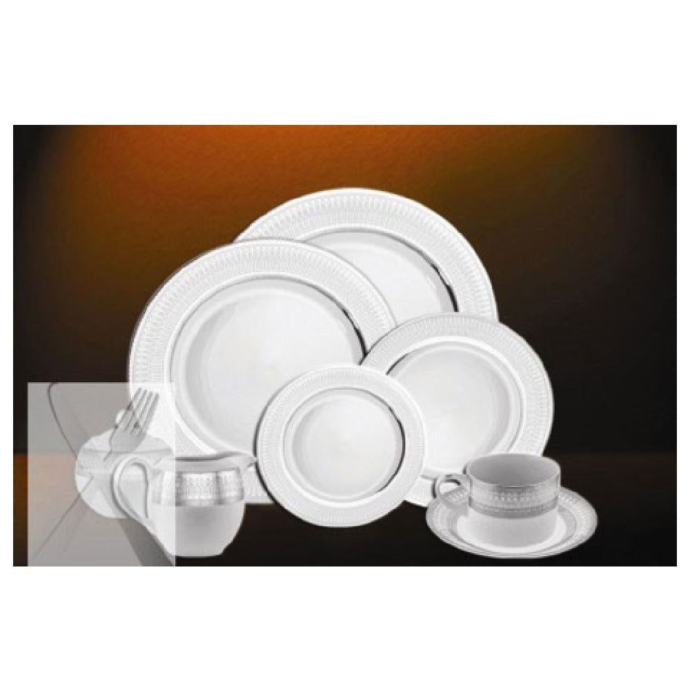 10 Strawberry St IRIANA-9SLV - Can Cup & Saucer Set, 8 Oz., Dishwasher Safe