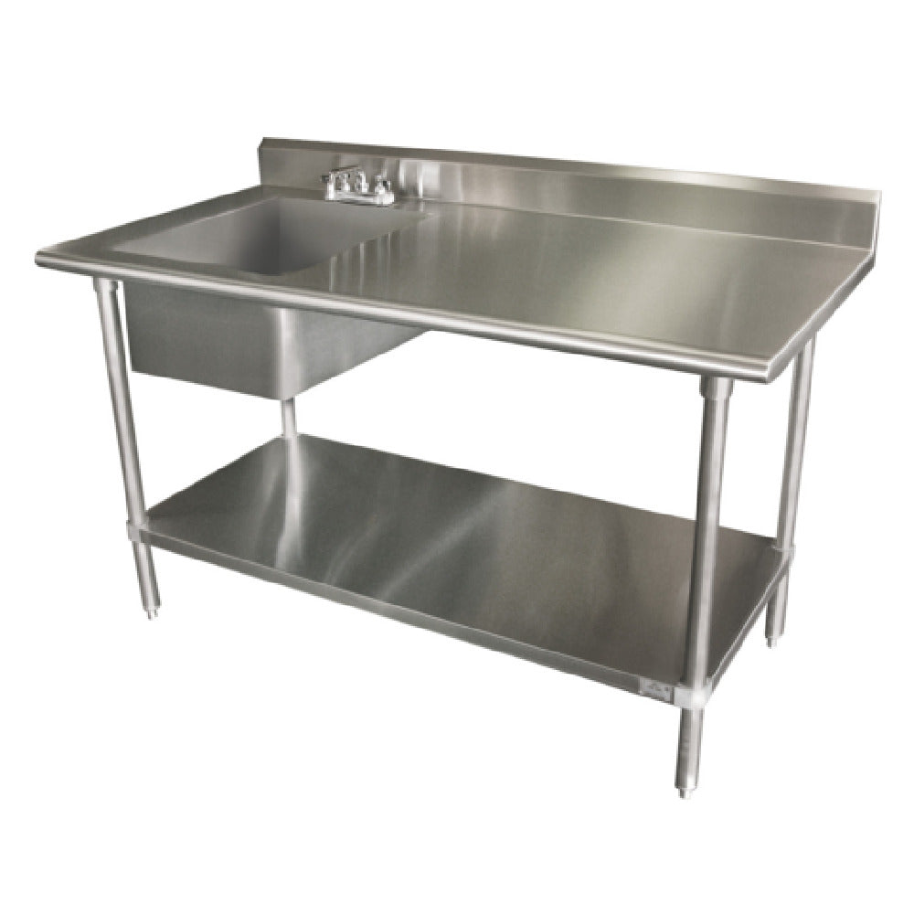 Advance Tabco KSLAG-11B-306L-X - Special Value Work Table With Prep Sink, 72"W X 30"D