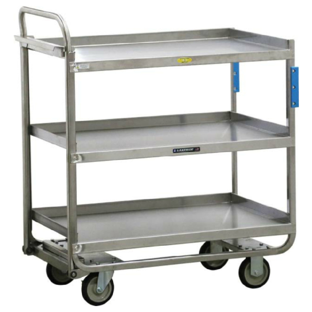 Lakeside 163421 Push-Pull Heavy Duty Utility Cart 3-tier Open Design