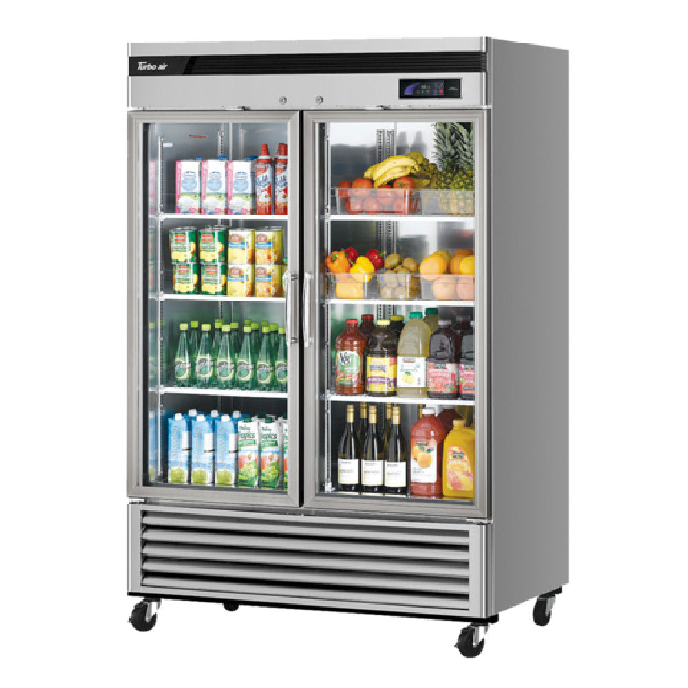Turbo Air TSR-49GSD-N Super Deluxe Glass Door Refrigerator Two-section 54-3/8"W X 31-7/8"D X 83-1/4"H