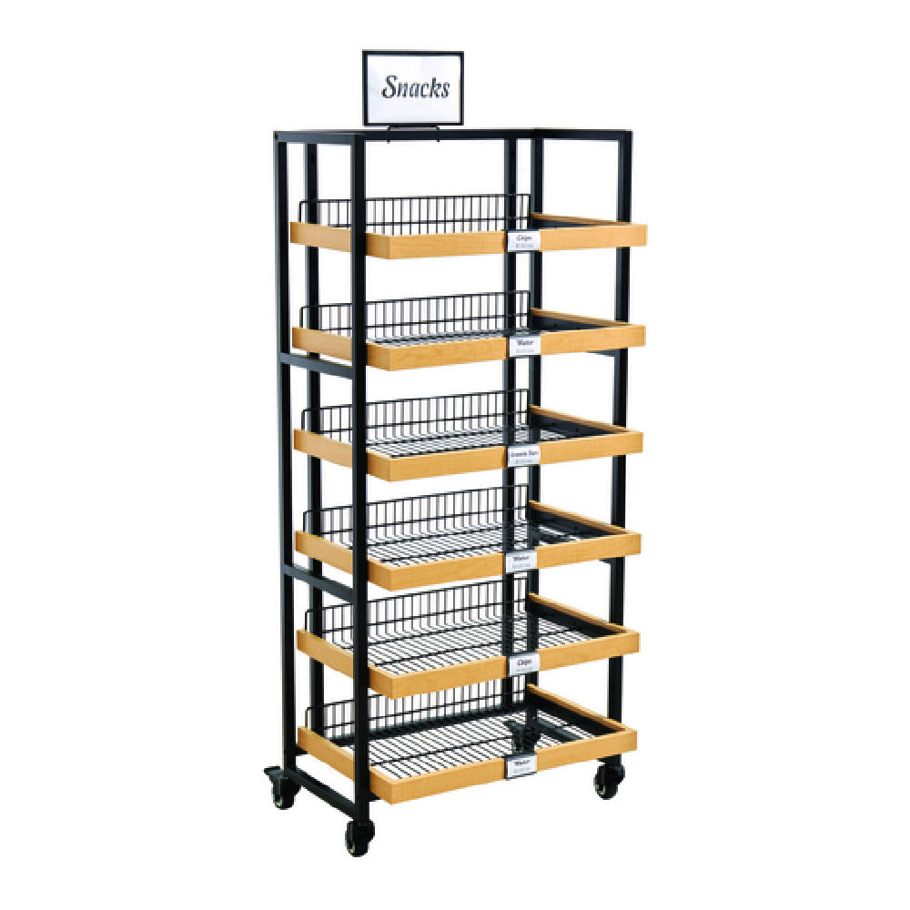 Hubert 219926 - Hubert® Modular Mobile Shelving Unit, 30"W X 19-3/4"D X 74-1/4"H
