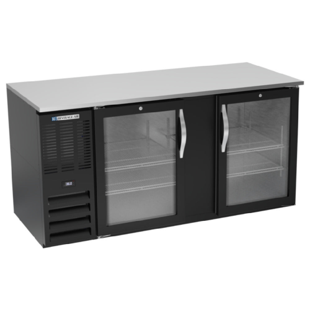 Beverage Air BB68HC-FG-B - Refrigerated Food Rated Back Bar Storage Cabinet, Two-section