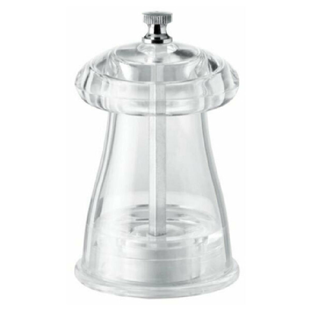 Omcan 43703 (43703) TRE SPADE Tosca Series Salt Mill 10cm (4") Tall Tempered Steel Conic Mechanisms