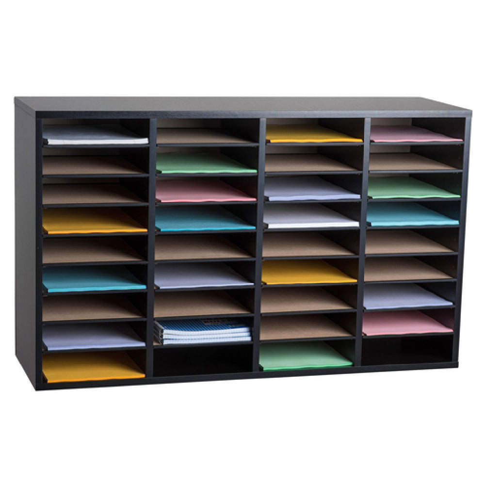 Alpine Industries ADI500-36-BLK Paper Sorter/Literature File Organizer 36 Compartment