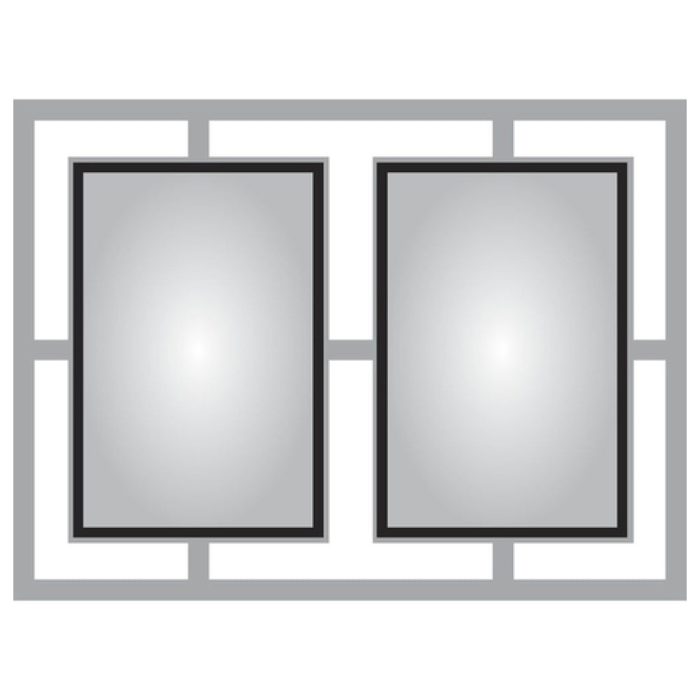 Hubert 73812 - Menu Board, 2-pocket, Wall-mount