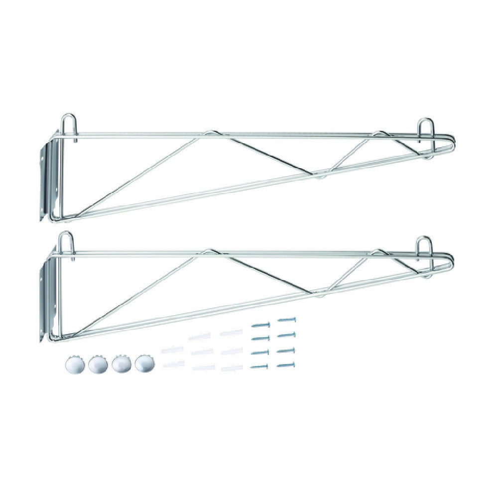 Hubert 30V-115 - CenPro Deep Wall Mounting Brackets For Chrome Wire Shelving, 18"