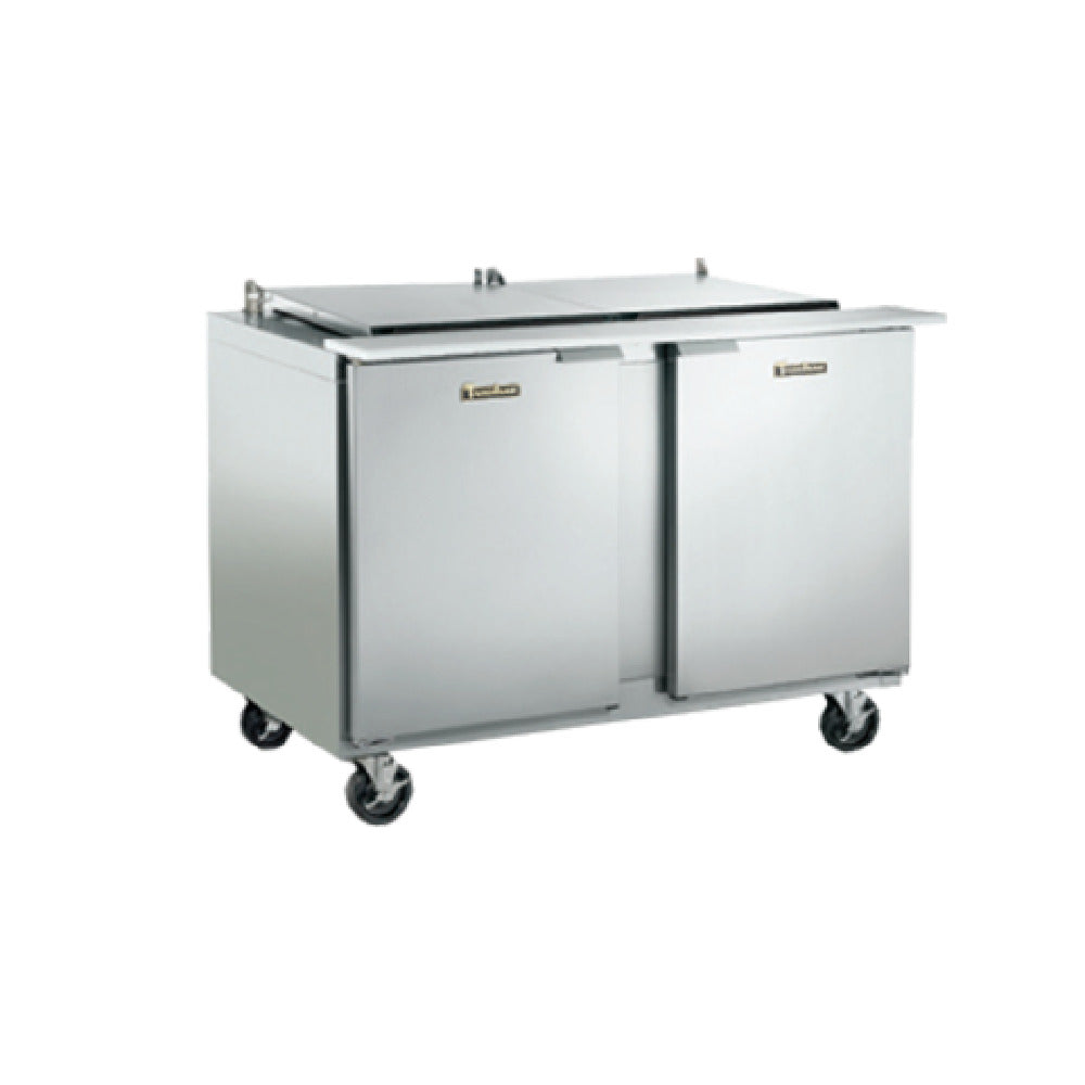 Traulsen UST276-L-SB Dealer's Choice Compact Prep Table Refrigerator With Low-profile Flat Cover