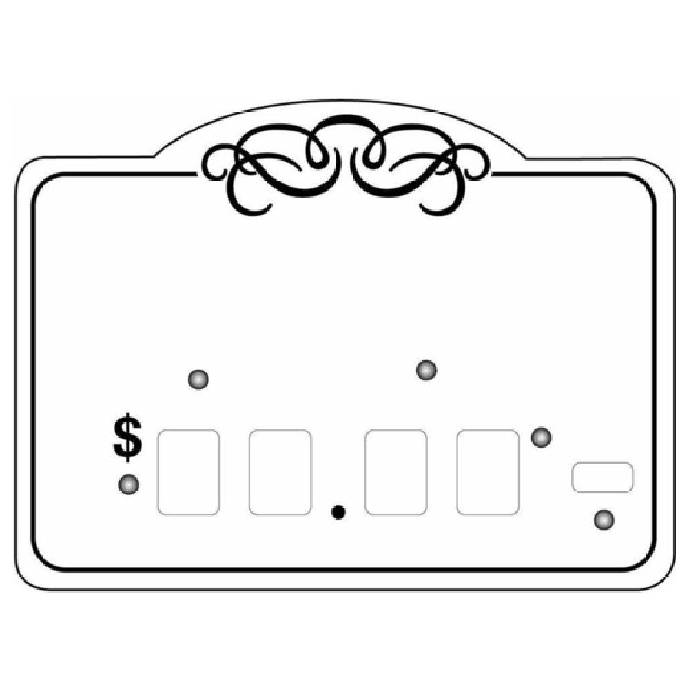 Hubert 33313 - Deli Dial Tag, 4" X 3", Rectangular