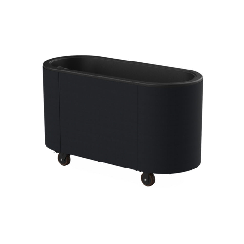 Steelite MGCOVE01BXXB - Oval Ice Bin Cart With Ice Bin In Black And Black Cover, Mogogo Furnishings