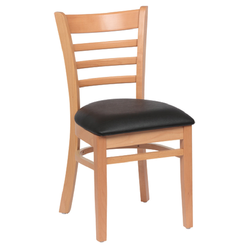 Royal ROY 8001 N BLK - Side Chair, Ladder Back, 17"L X 16-1/2"W X 33-1/2"H