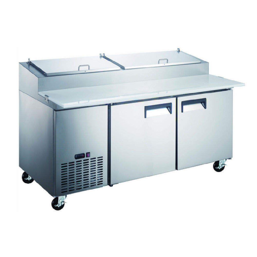 Admiral Craft GRPZ-2D-67 Grista Refrigerated Pizza Prep Table 2-section 67"W X 31-1/2"D X 39"H