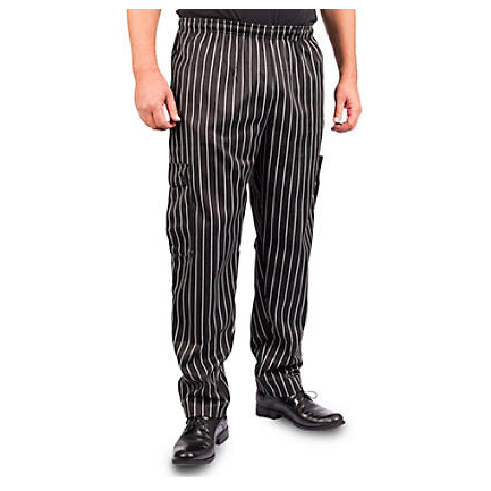 KNG 1059XL Kng Xl Baggy Chef Pants Striped