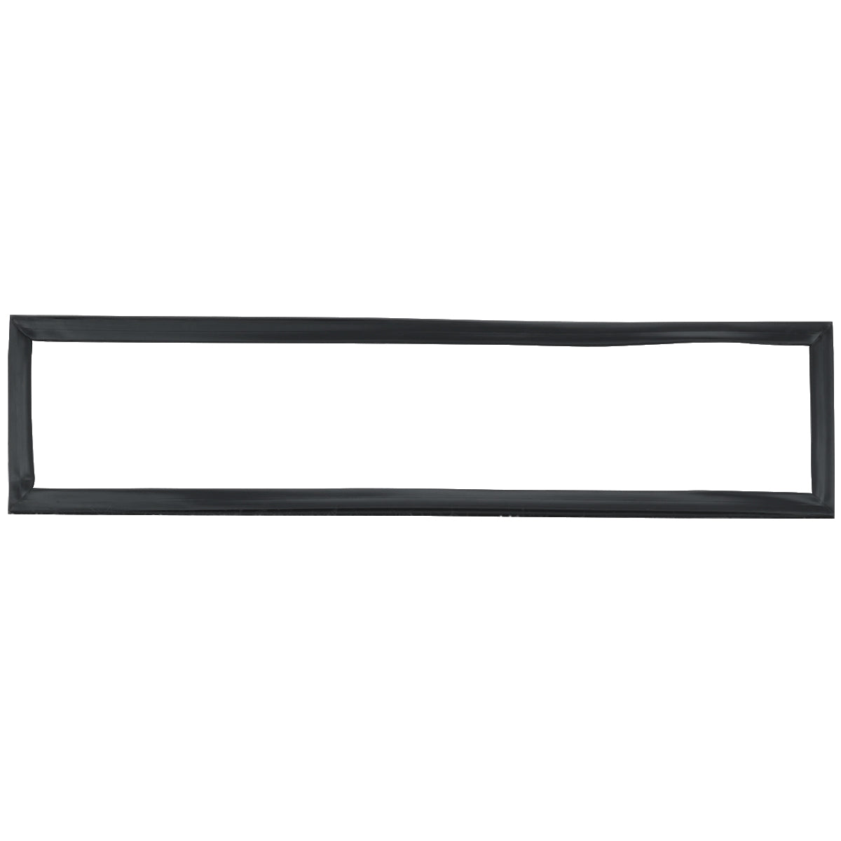 A thin, black, rectangular frame with slightly uneven edges—resembling a Door Gasket for Empura Refrigeration (model E-KCBR48)—is shown on a plain white background. The frame is hollow in the center, creating a large empty rectangular space.
