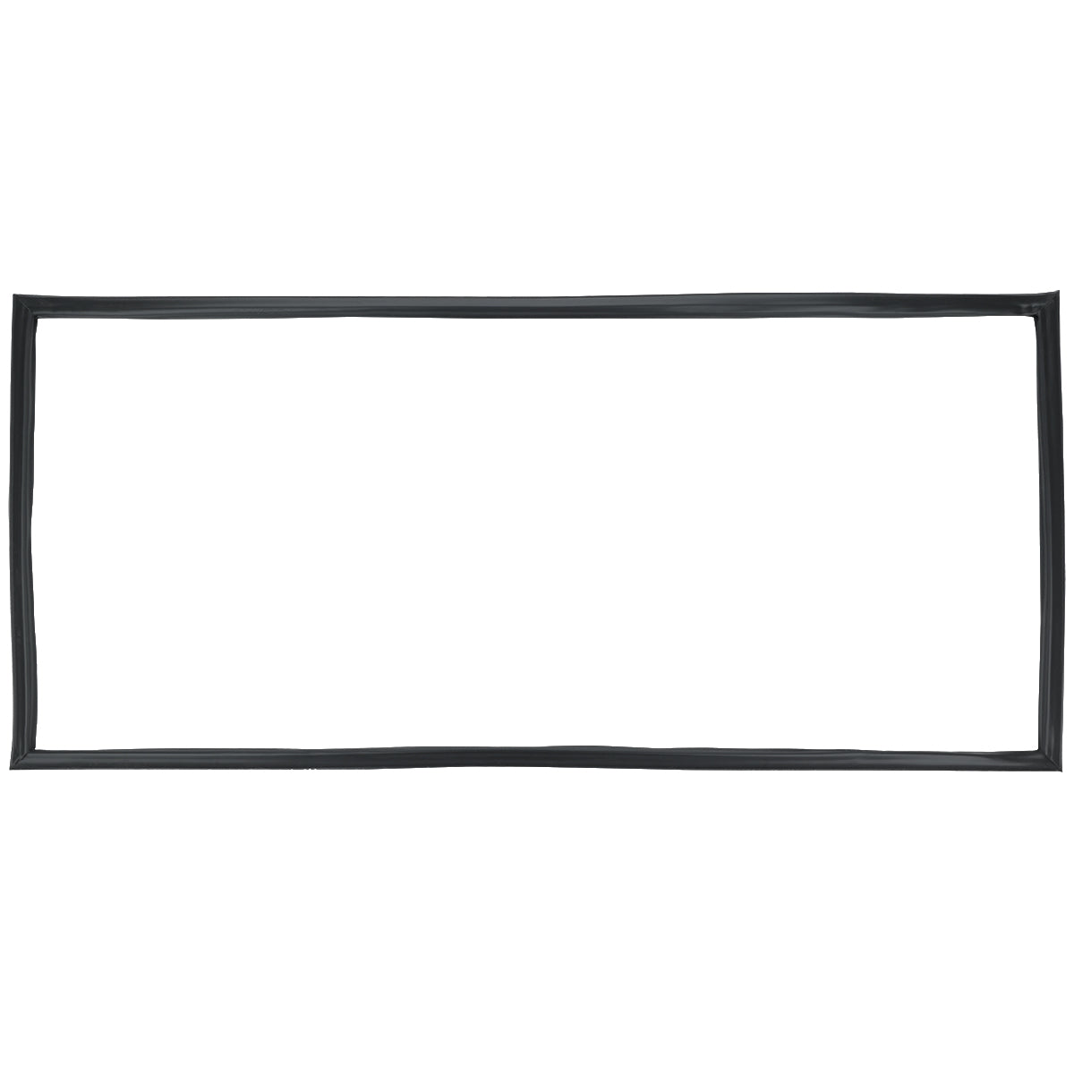 A simple rectangular black frame with slightly uneven, hand-drawn lines. The inside of the frame is empty and white, reminiscent of a door gasket used in Empura Refrigeration, making the border stand out against the background.