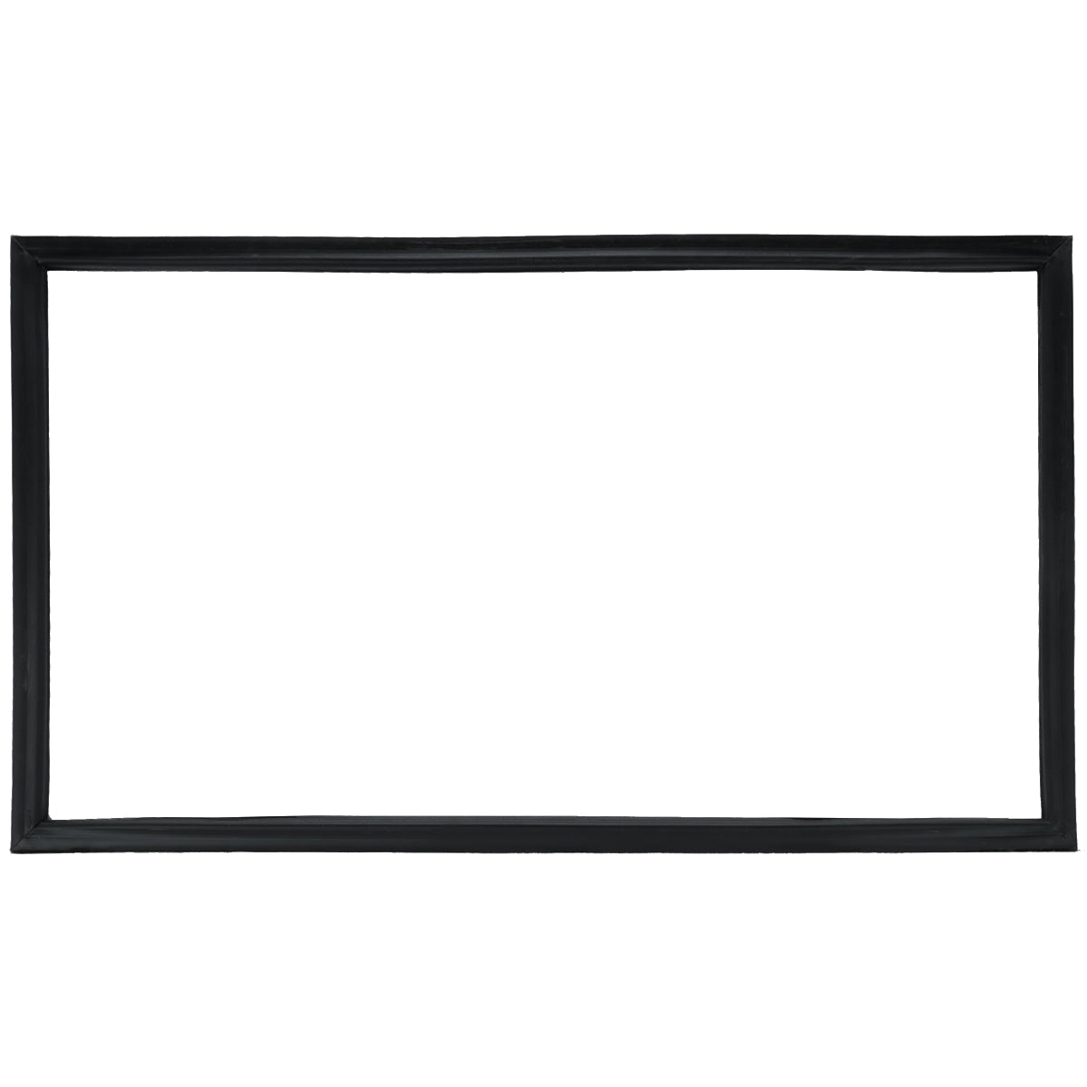 A simple, empty rectangular black picture frame with a thin border, set against a plain white background. Its clean and minimalistic design is reminiscent of the streamlined look found in Empura Refrigeration or E-KDD3-1 Door Gasket models.