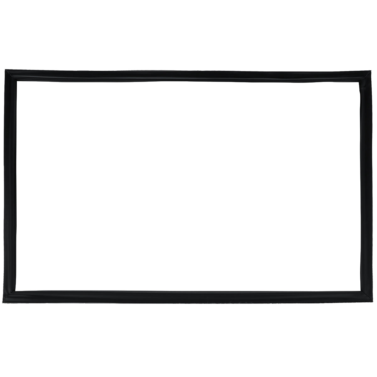 A plain, empty black rectangular picture frame is centered on a white background. Reminiscent of an Empura Refrigeration Door Gasket, the frame is simple and undecorated, with no visible texture; its interior remains completely blank and horizontal.