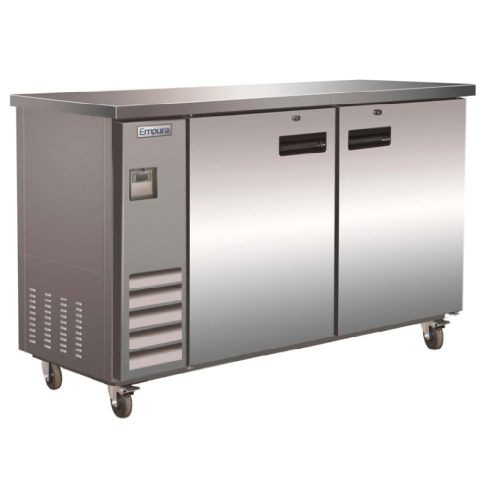 Empura E-KBB60-2-24-S - Back Bar Cooler, 2 Swing Solid Doors, 61"W X 24 7/16"D X 41 3/4"H