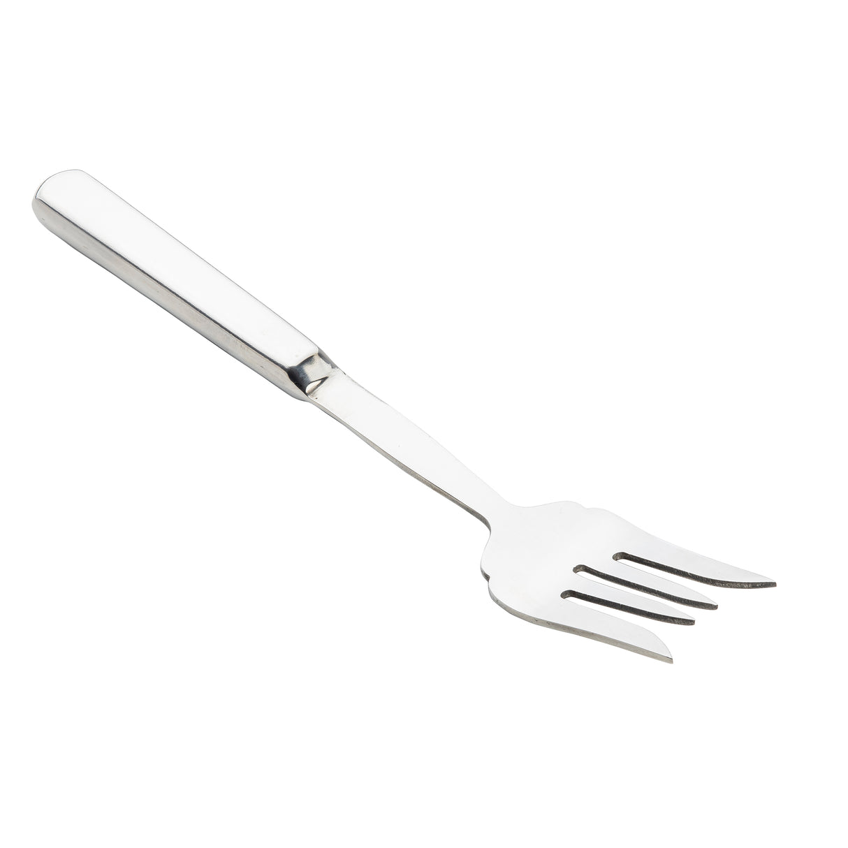 A TableCraft Products spork from the Holden Collection, featuring a flat, rectangular handle and a head with three fork tines in a slightly rounded, spoon-like shape, photographed on a white background.