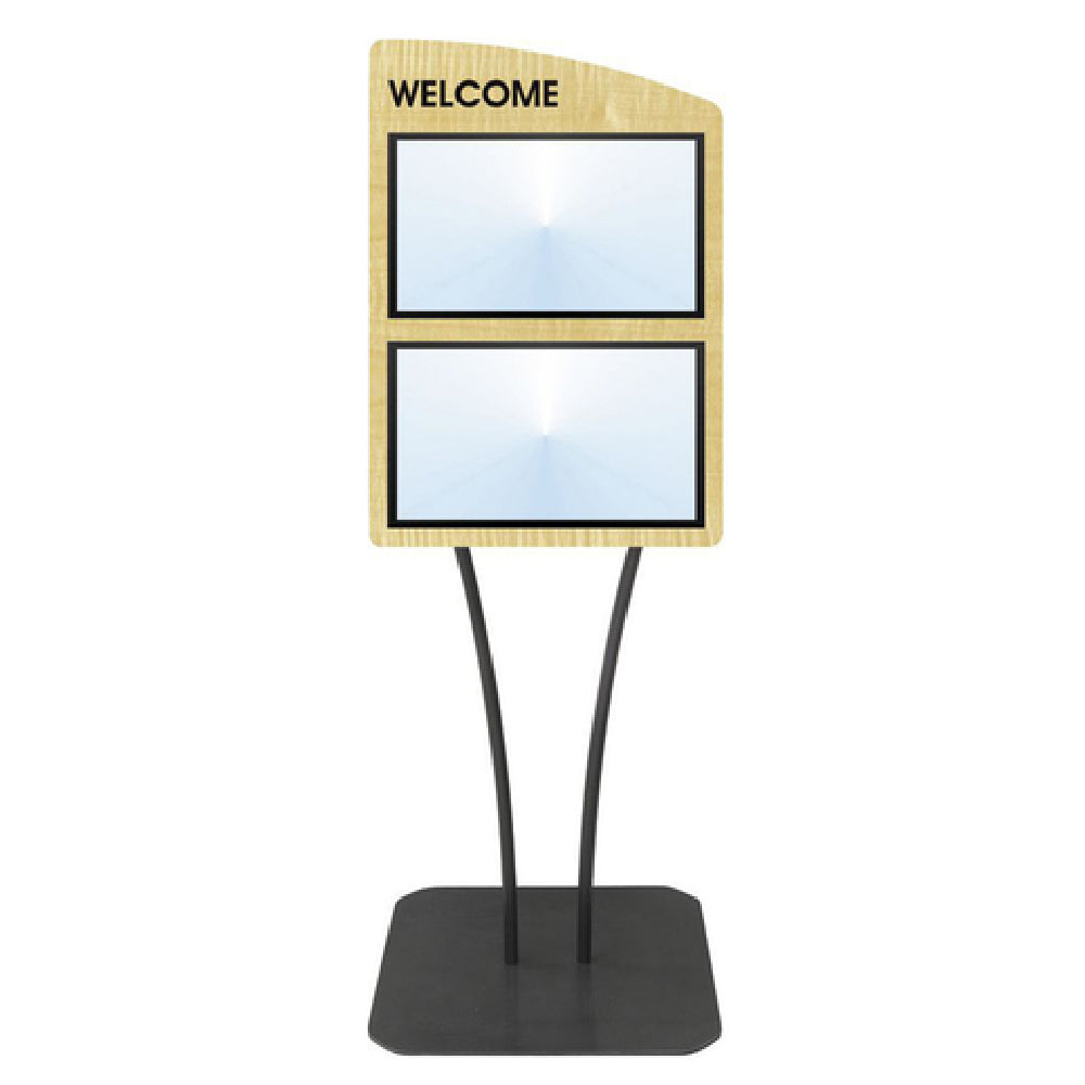 Hubert 79238 - Menu Board, 2-pocket, Floor Stand