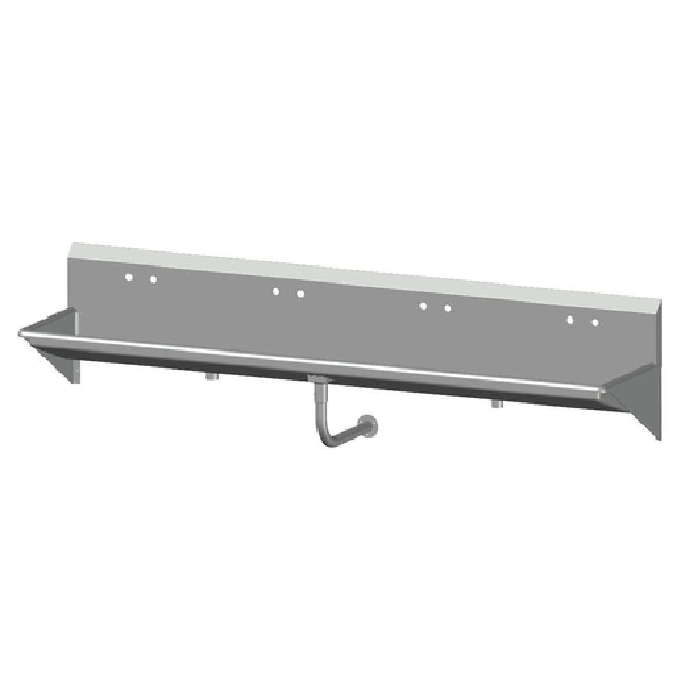 SPG MSHS-8 - Universal Stainless Multi-Station Hand Sink, Wall Mount, 96" X 20" Front-to-back