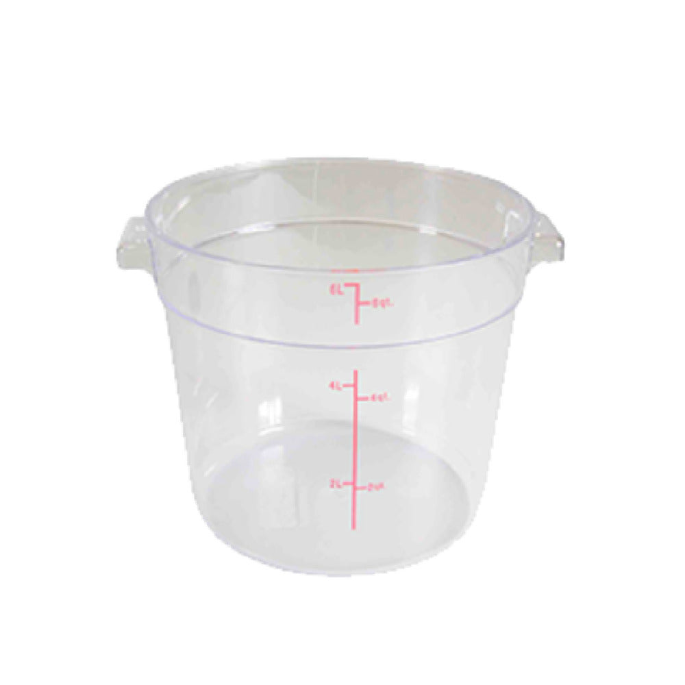 Thunder Group PLRFT306PC Food Storage Container 6 Quart Round