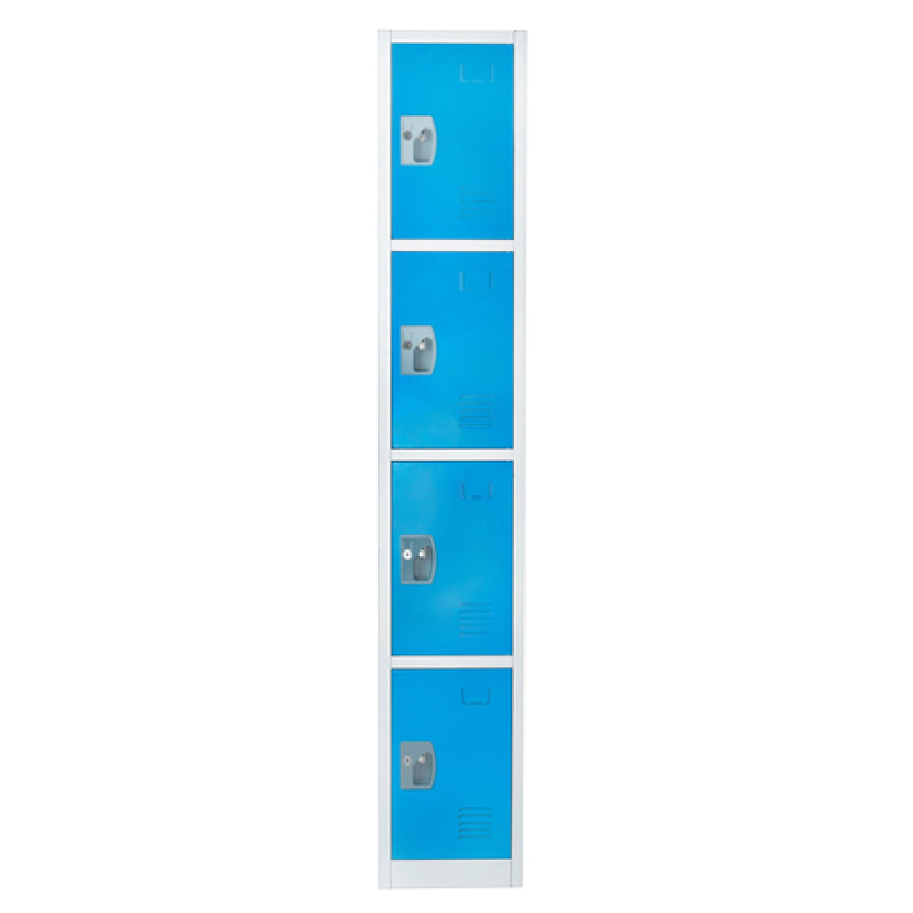 Alpine Industries ADI629-204-BLU Storage Locker 72" H X 12" W Quad-compartment