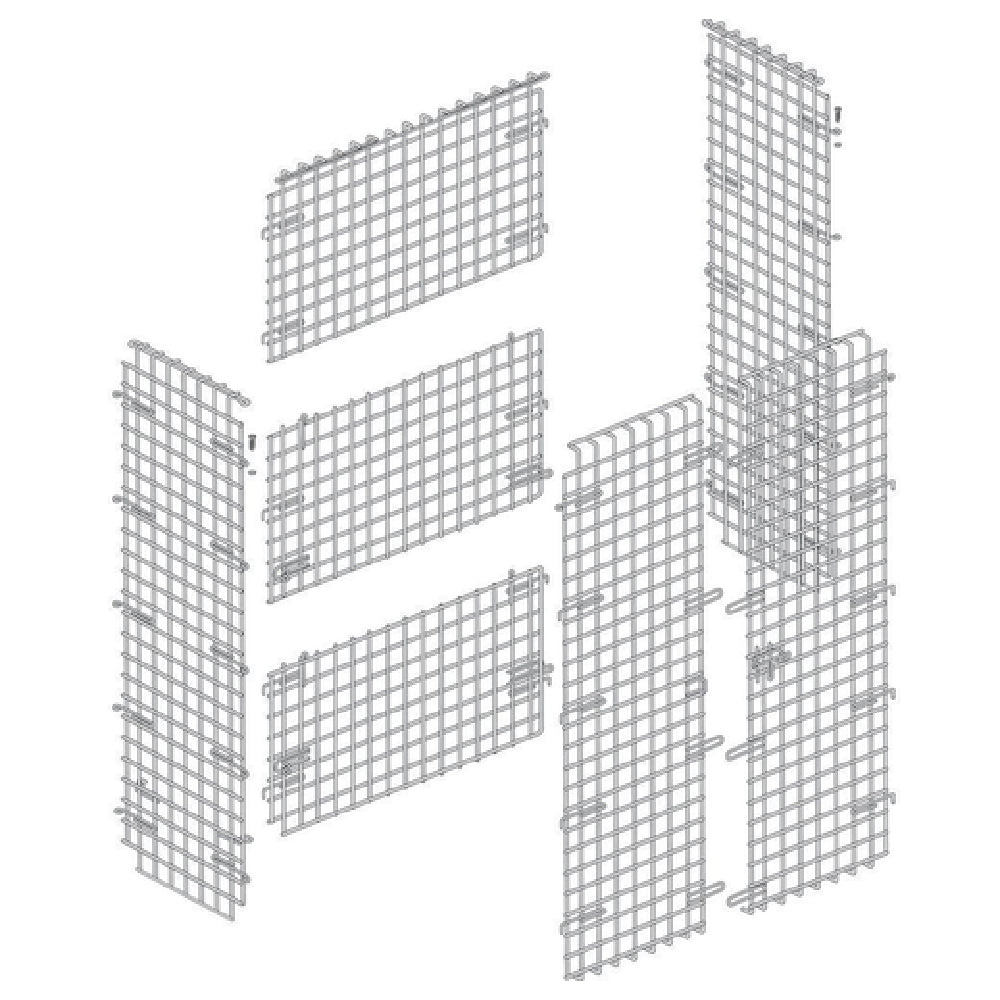 Hubert 74577 - Security Enclosure Kit, 7-piece, 36" X 18" X 63"H