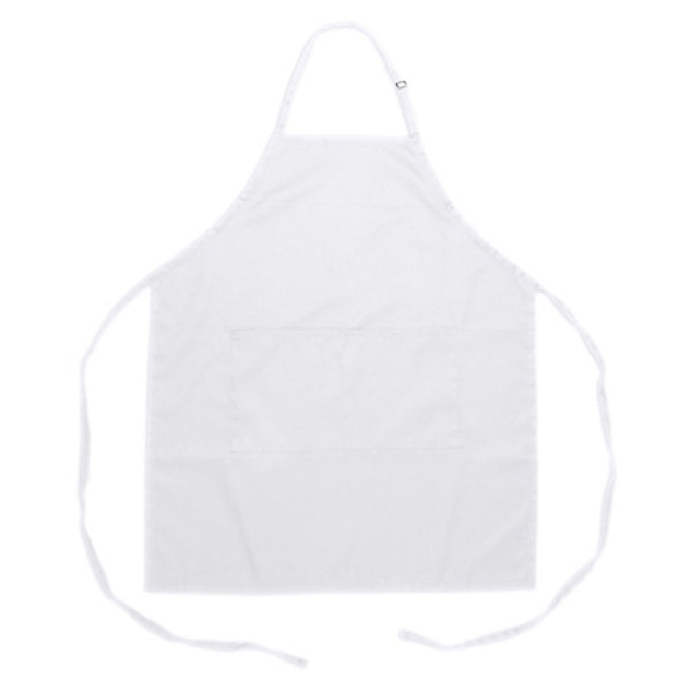 KNG 1557WHT Kng 32 In Bib Apron White 2 Pockets