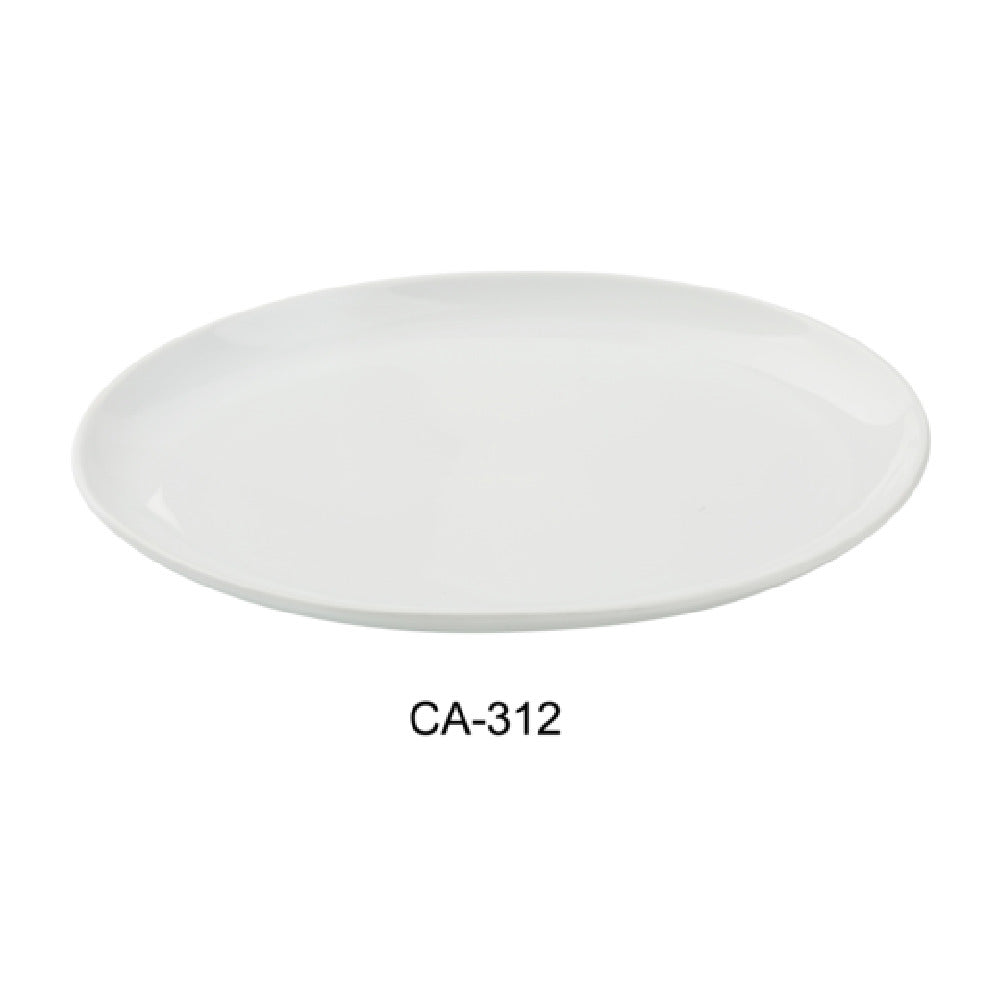 Yanco CA-312 Cambria Serving Platter 8-1/4"W X 12"D X 1-1/4"H Porcelain With Aluminum