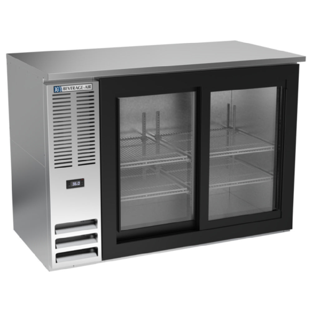Beverage Air BBN48HC-GS-S - Refrigerated Back Bar Storage Cabinet, Two-section, 48"W X 25-1/4"D X 34"H