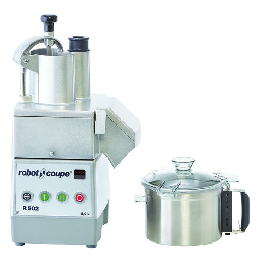 Robot Coupe R502 Combination Food Processor 5.9 Liter Stainless Steel Bowl With Handle
