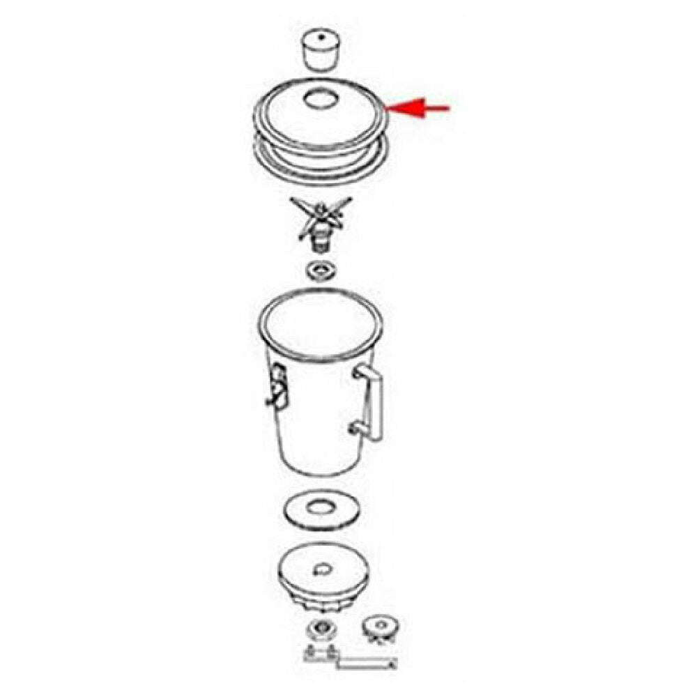 Hamilton Beach 31819900000 Cover S/s W/hole 7 3/4"od
