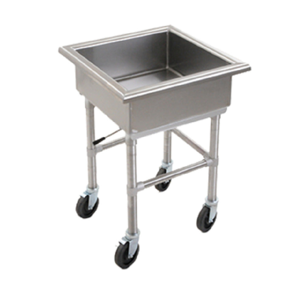 Eagle MSS2424-X Mobile Soak Sink 28"W X 28"D X 33"H 14/304 Stainless Steel Construction