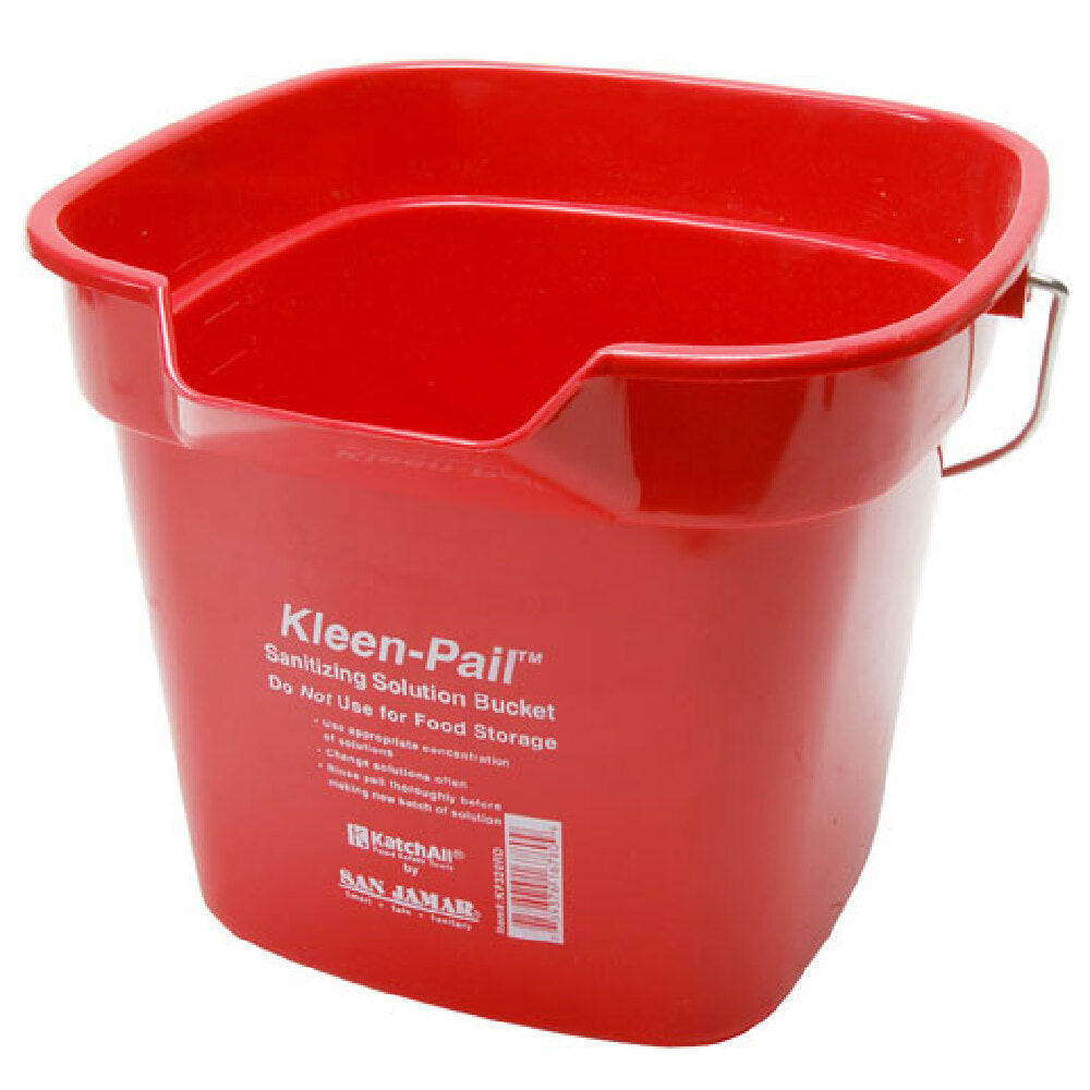 San Jamar SJKP320RD Pail 10qt Red