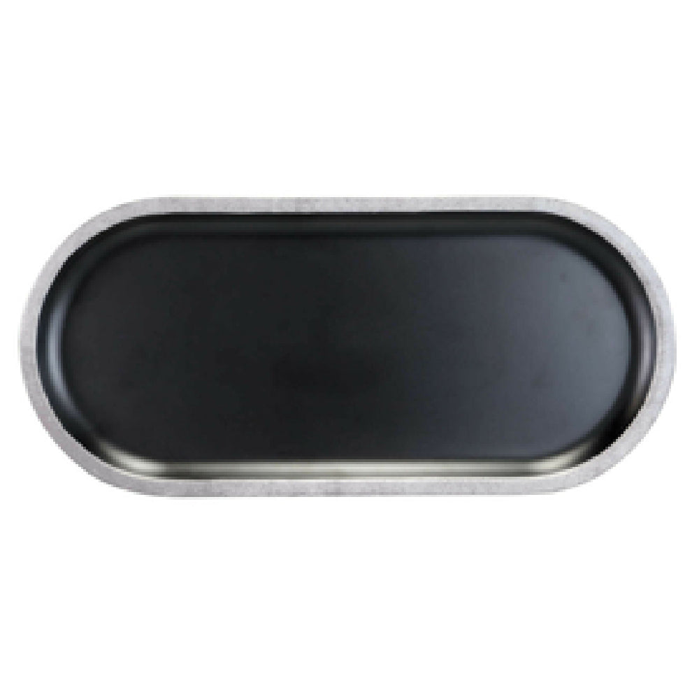 Elite Global Solutions B252102-SLVB Plate 10-1/4"L X 4-3/4"W X 3/4"H Oval