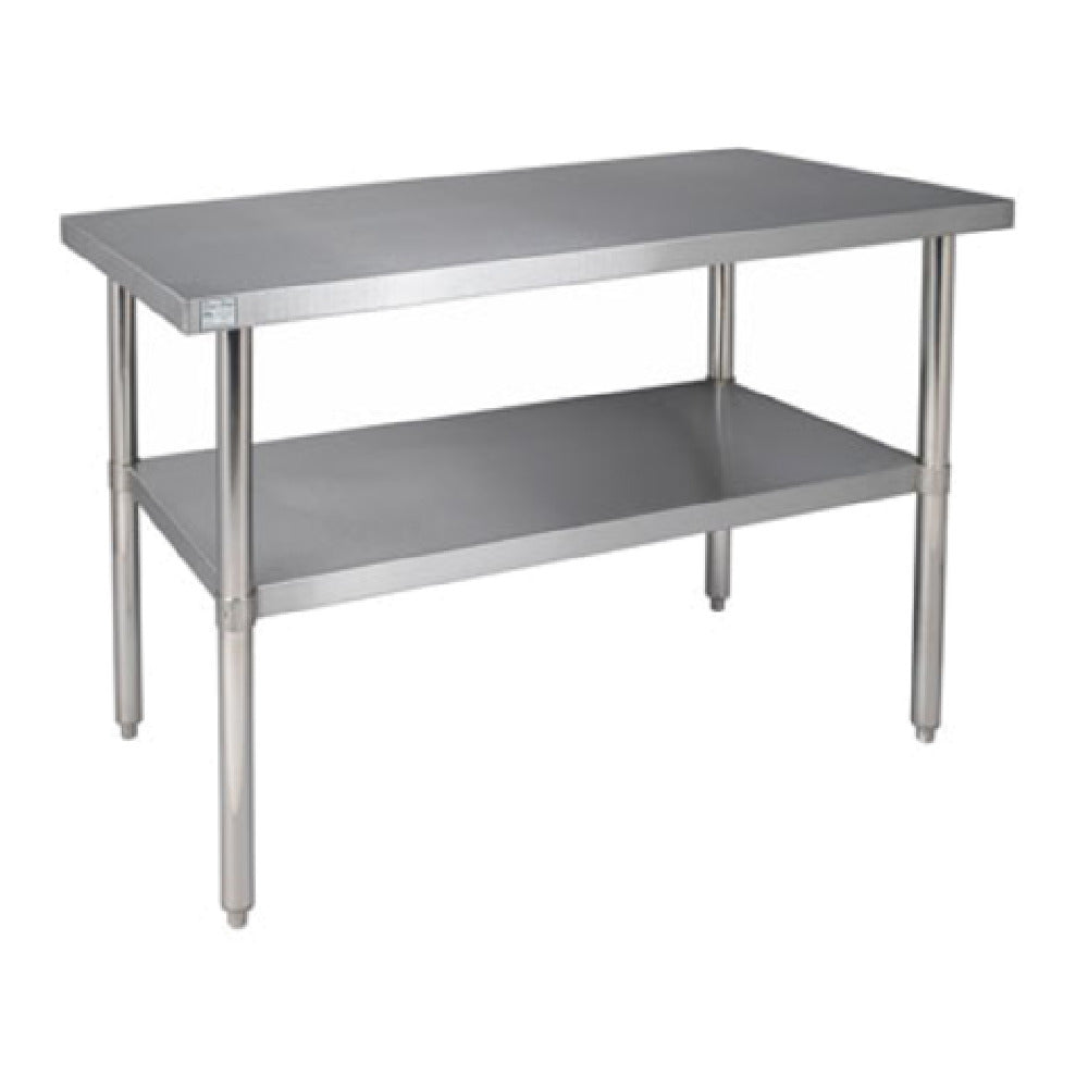 Klinger's Trading SG2448 Work Table 48"W X 24"D X 36"H 18/430 Stainless Steel Top
