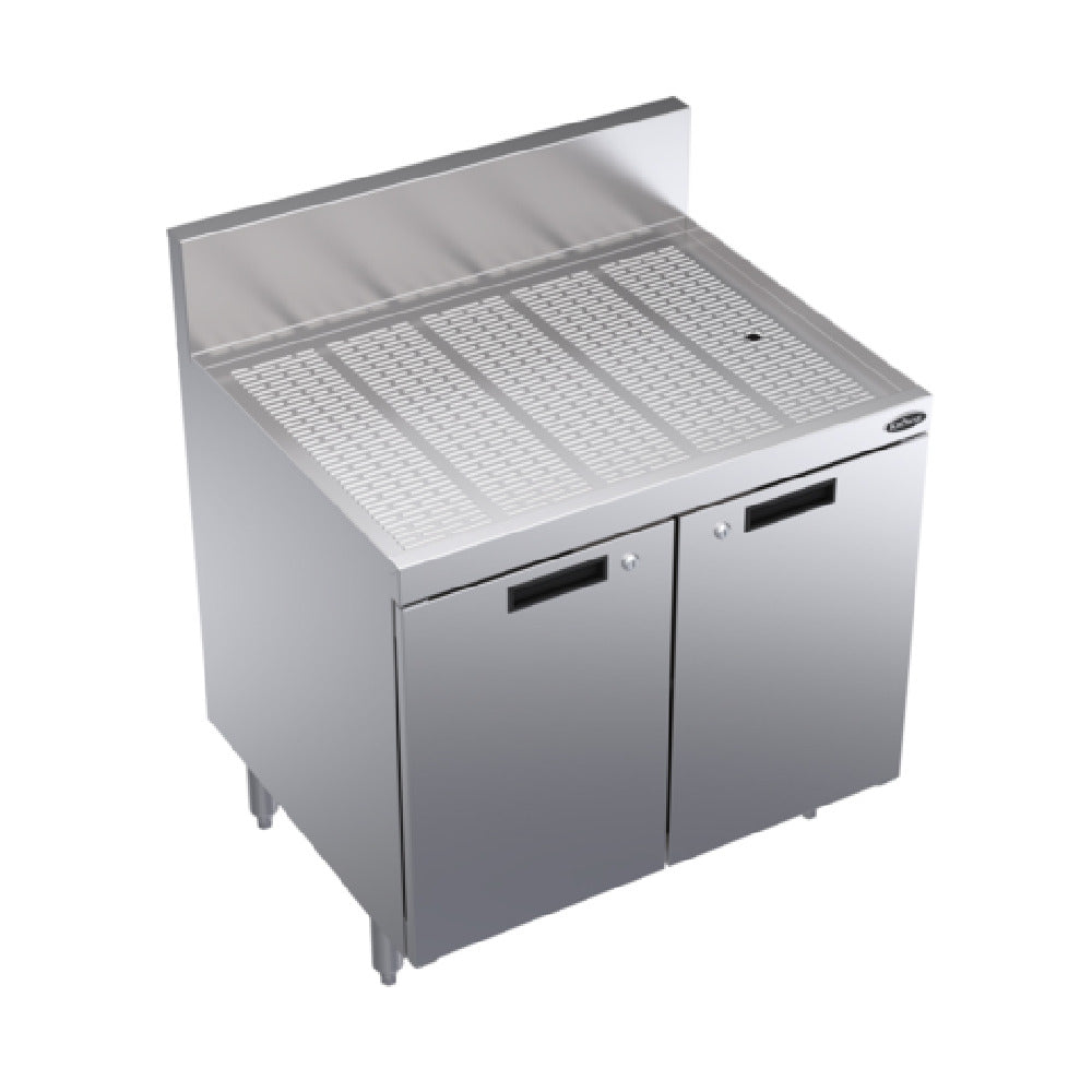 Krowne KR24-SD30 Royal Series Underbar Drainboard With Cabinet Base & (2) Locking Hinged Doors
