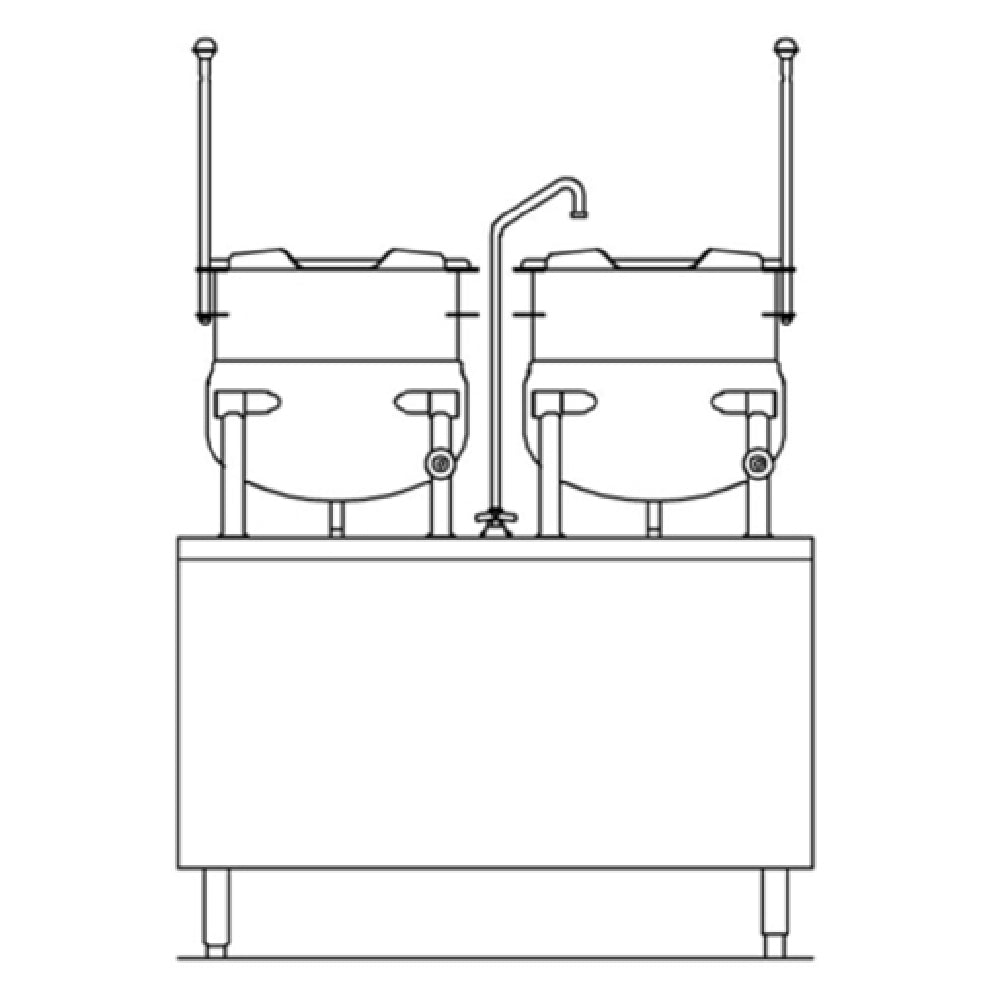 Crown Steam DMT-10-10 Kettle/Cabinet Assembly Direct Steam 42" Cabinet Base