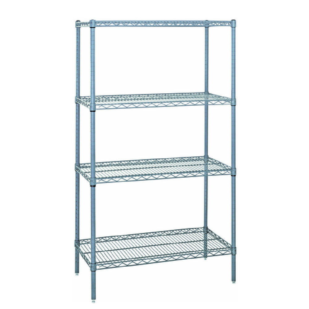 Quantum WR54-1242GY Wire Shelving Starter Kit 42"W X 12"D X 54"H 600 800 Lb. Capacity