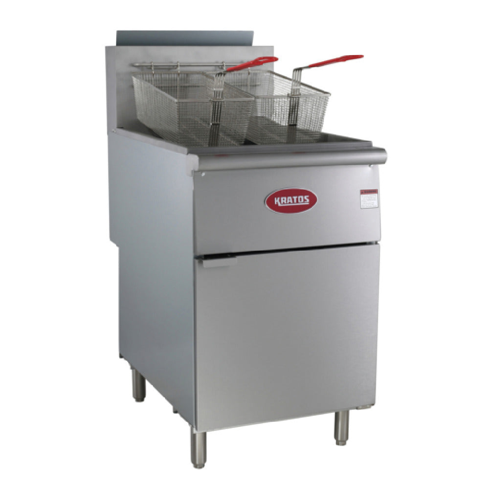 Hubert 29Y-012-NAT - Kratos® Commercial Gas Floor Fryer, (5) Burners, 70 To 100 Lb. Capacity