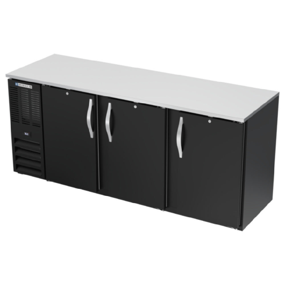 Beverage Air BBN78HC-F-B - Refrigerated Food Rated Back Bar Storage Cabinet, Three-section