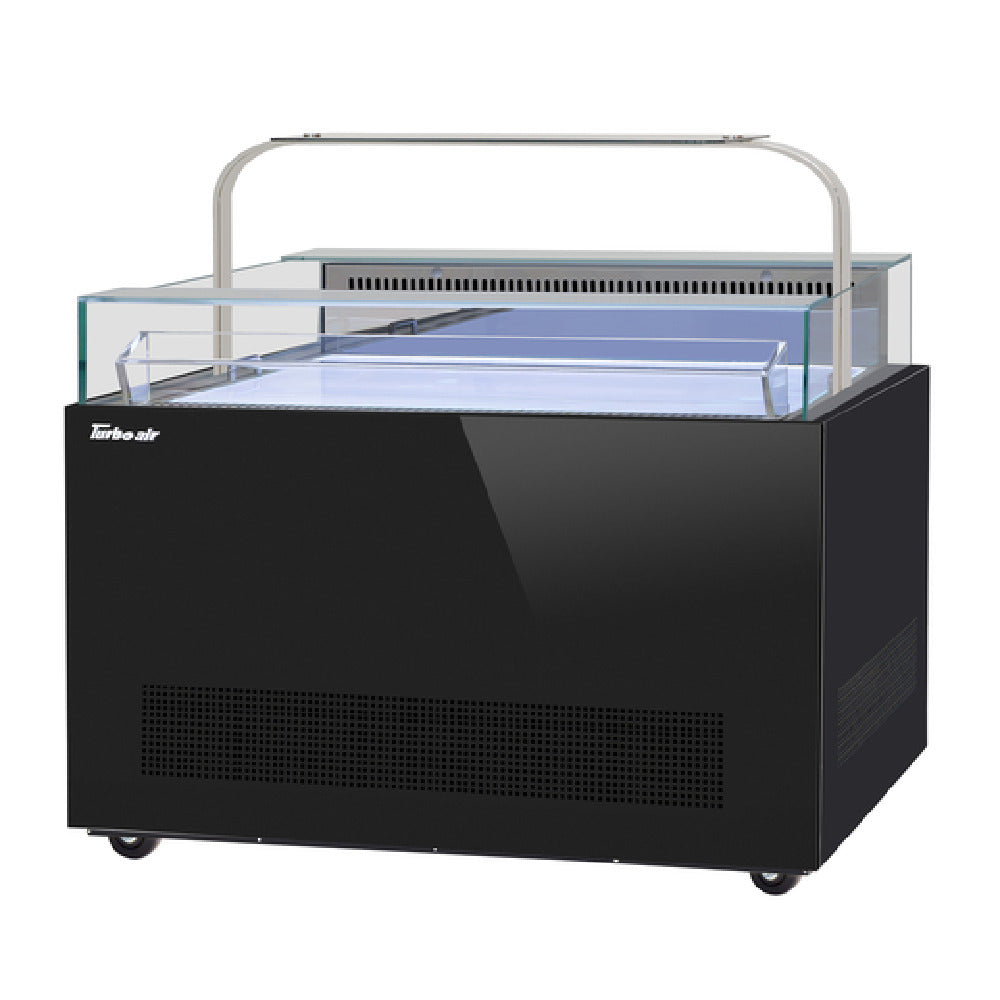 Turbo Air TOS-50NN-D-W(B) Open Display Sandwich & Cheese Merchandiser With Glass Sneeze Guard