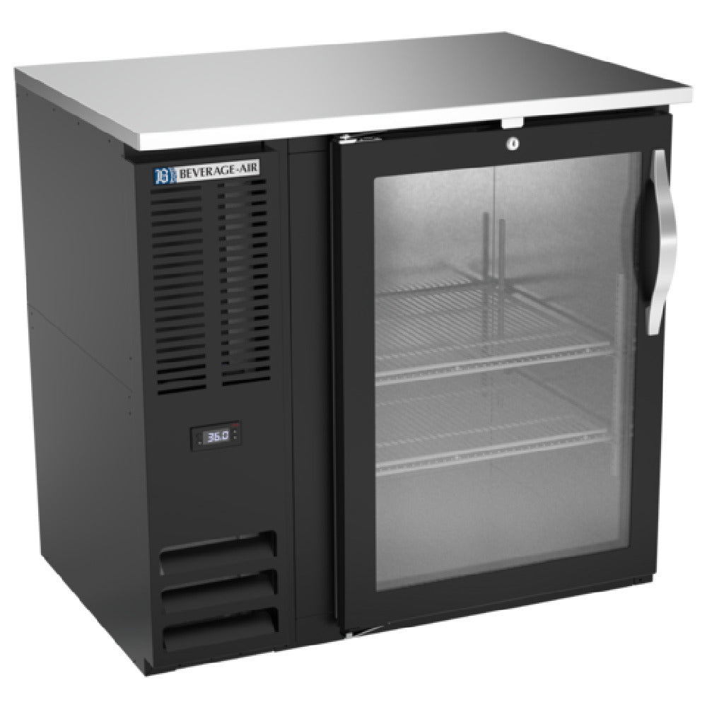 Beverage Air BBN36HC-G-B - Refrigerated Back Bar Storage Cabinet, One-section, 36"W X 26-3/8"D X 34"H