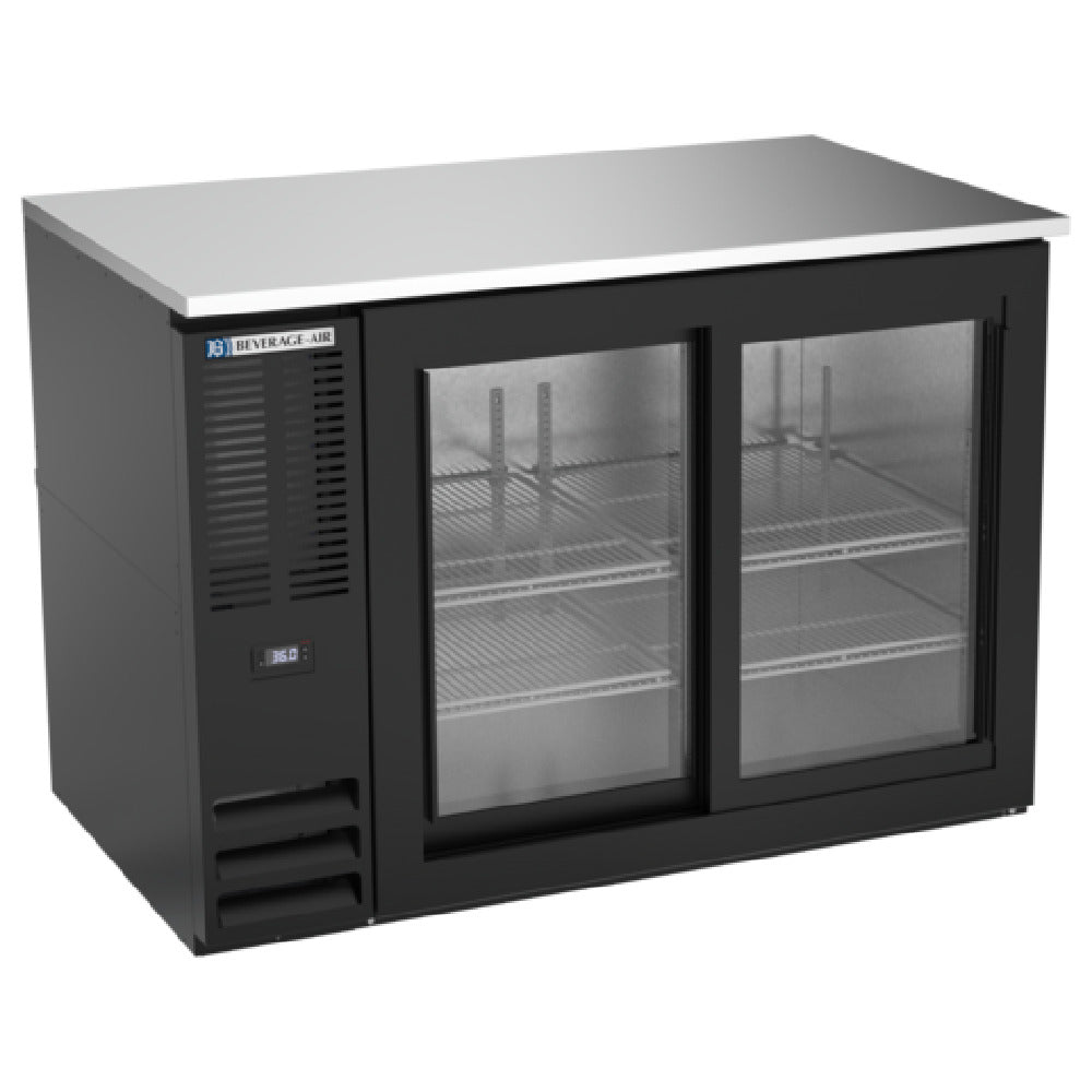 Beverage Air BB48HC-GS-B - Refrigerated Back Bar Storage Cabinet, Two-section, 48"W X 29-1/4"D X 34"H