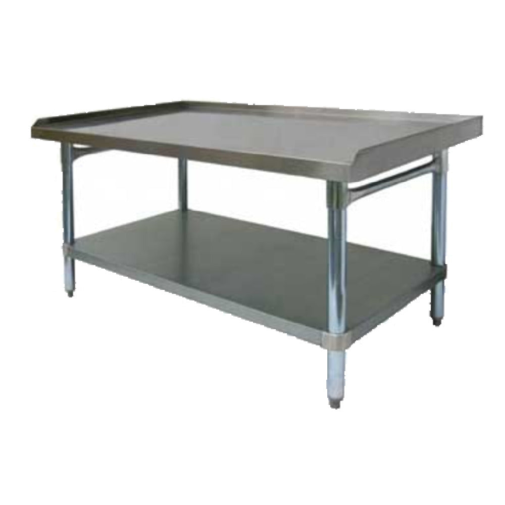 GSW USA ES-S3060 Equipment Stand 60"W X 30"D X 24"H 16/430 Stainless Steel Top With 1" Up-turn On Sides & Rear