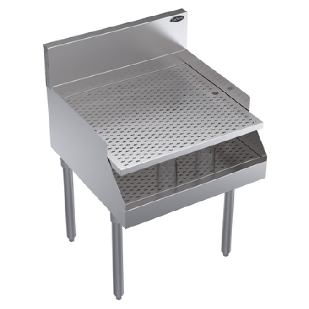 Krowne KR24-RG24 Royal Series Underbar Recesssed Drainboard Free Standing 24"W X 24"D