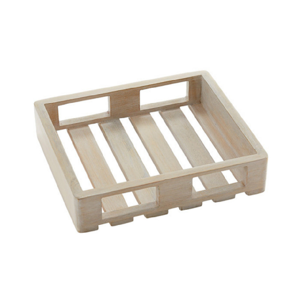 American Metalcraft MWHS2 Wooden Crate Sun-Bleached 11-5/8" L