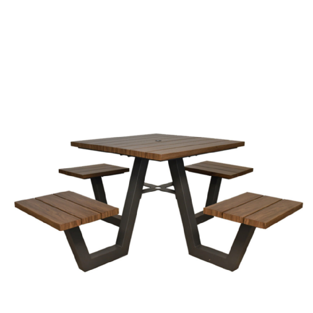 Emuamericas, Llc A1830-22-404 - Sid Cluster Table, With Umbrella Hole, 35" X35" Square Top