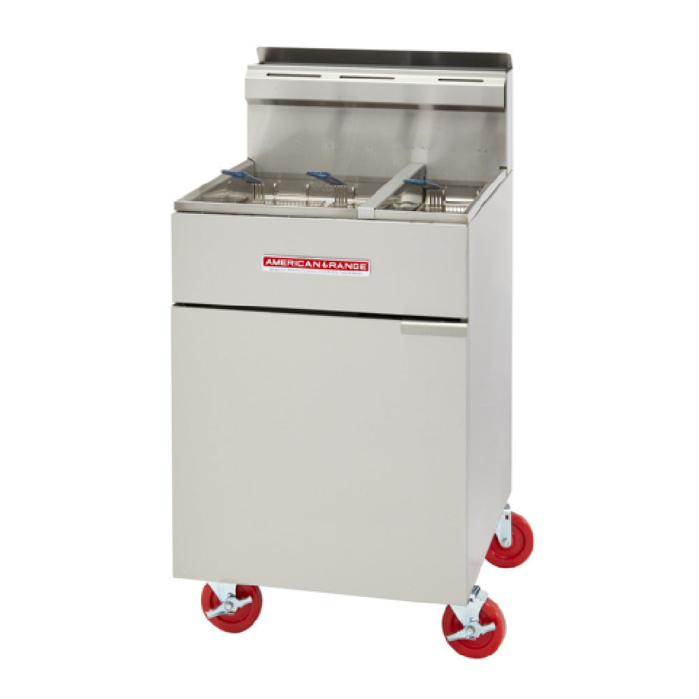 American Range AF-50HE/25_LP High Efficency Fryer Gas Floor Model Split-pot